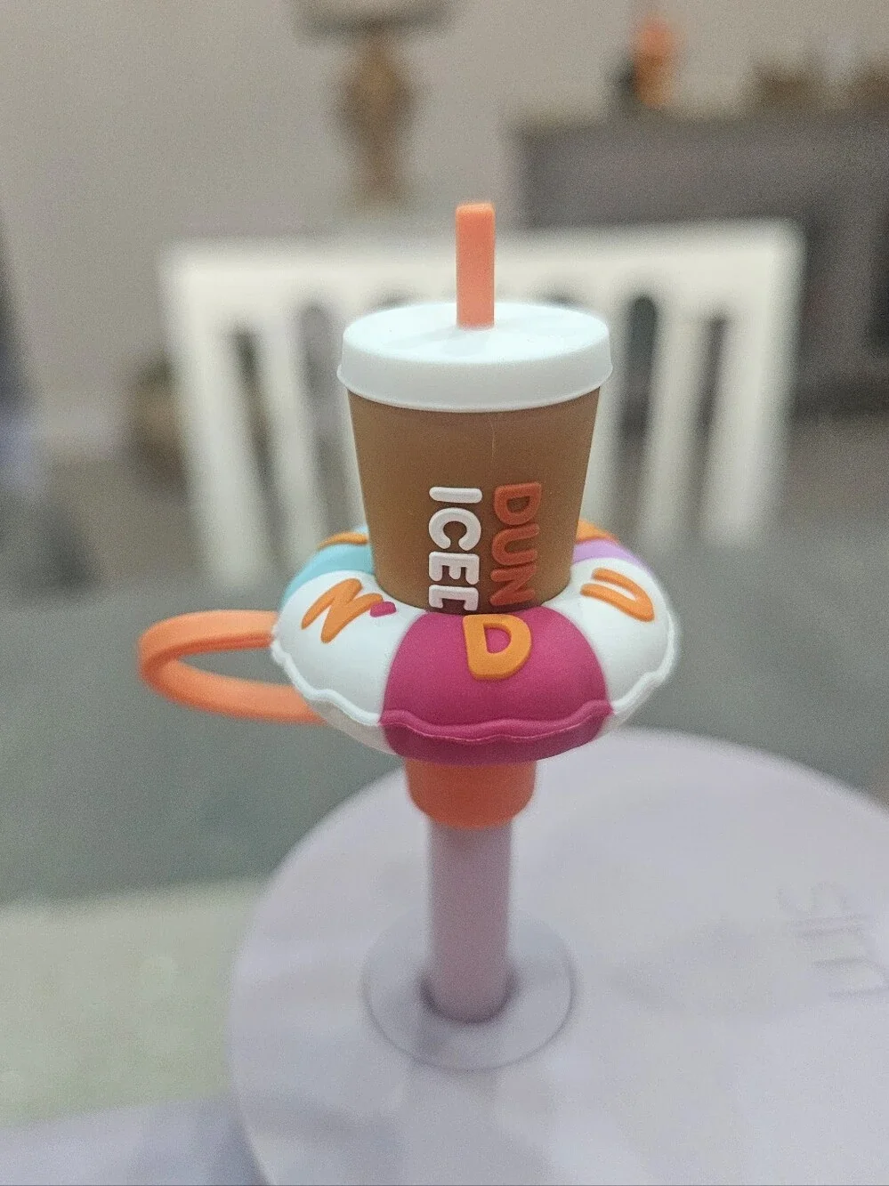 Brand New! Dunkin Donuts Pool Float Straw Topper! 🍩🧋
